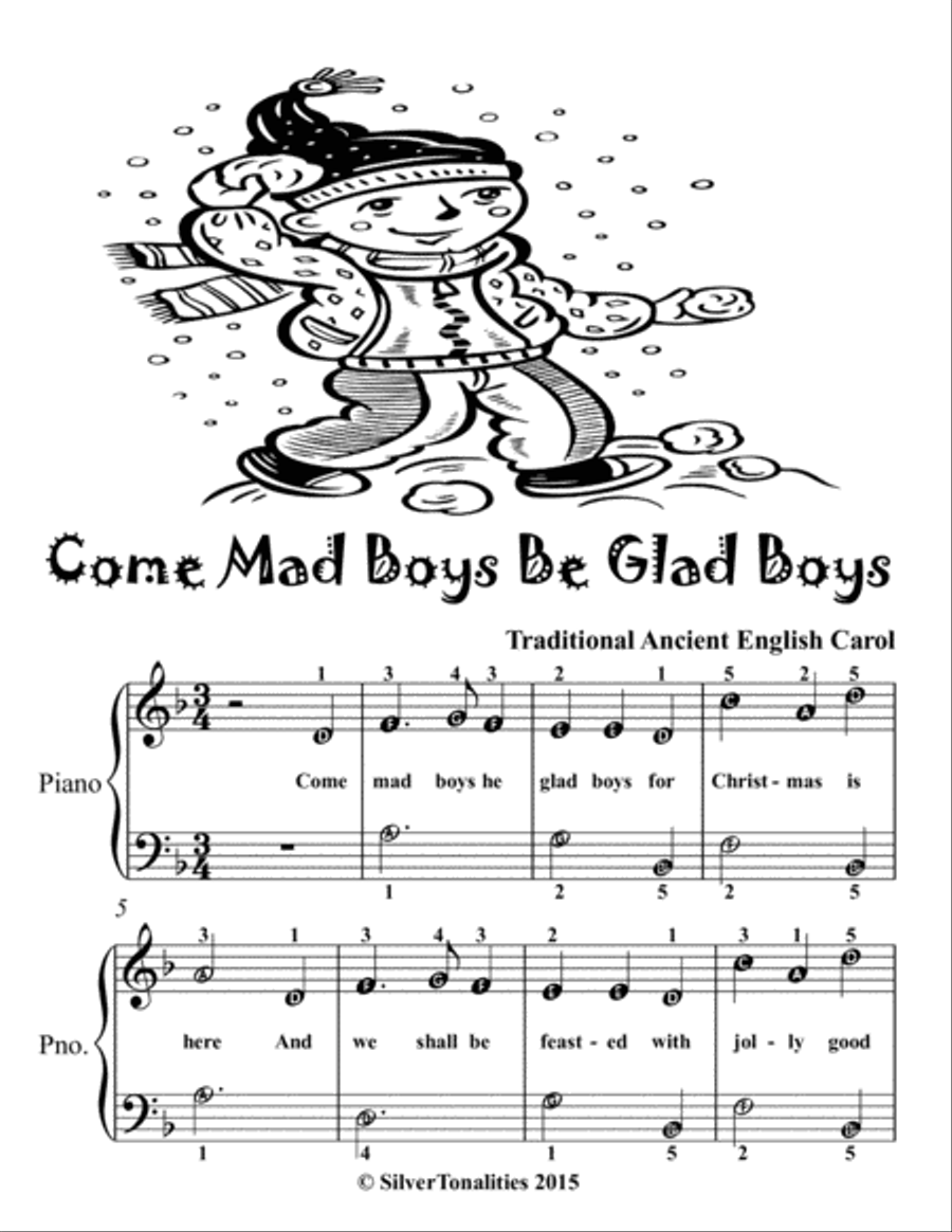 A Happy English Christmas for Easiest Piano Book 1 Easy Piano scores gallery preview page 3