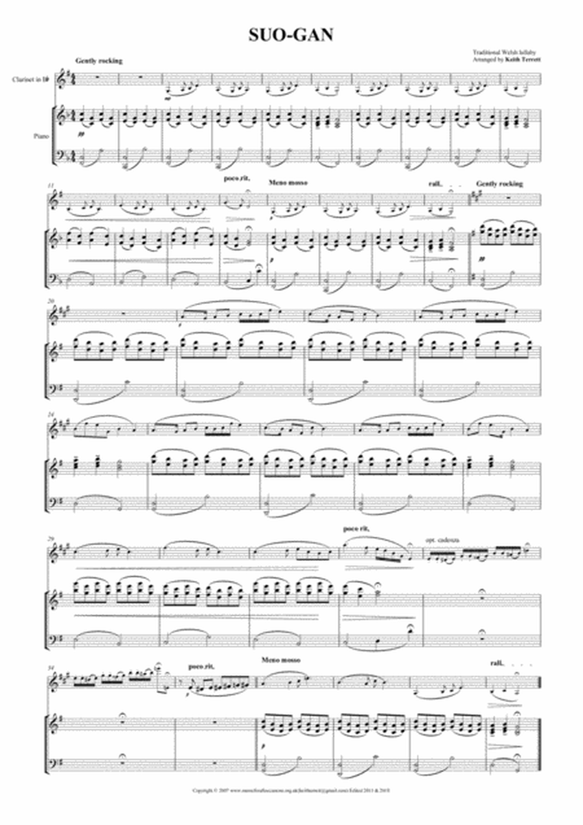 Suo Gan for Bb Clarinet & Piano image number null