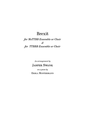 Book cover for Brexit (a silly poem)