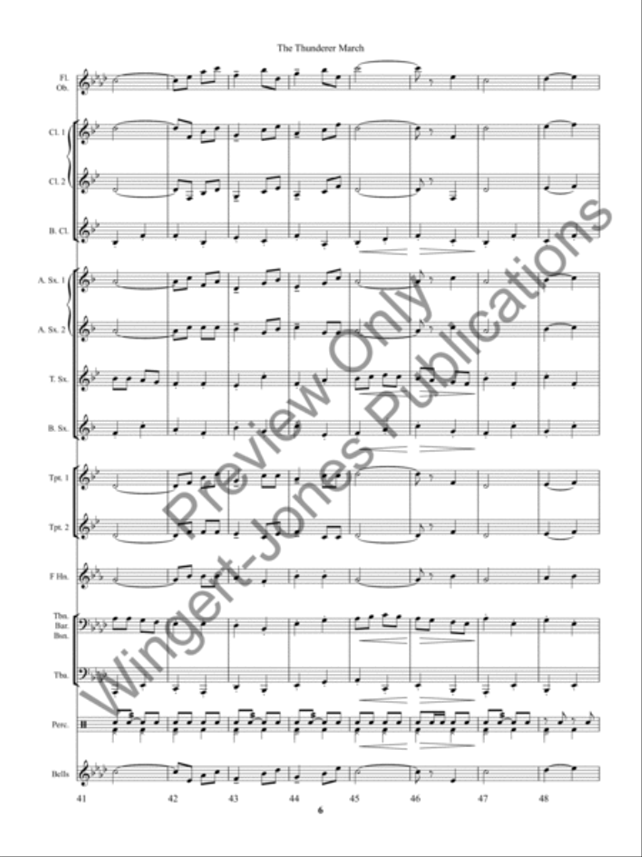 The Thunderer March The Thunderer March Concert Band scores gallery preview page 10