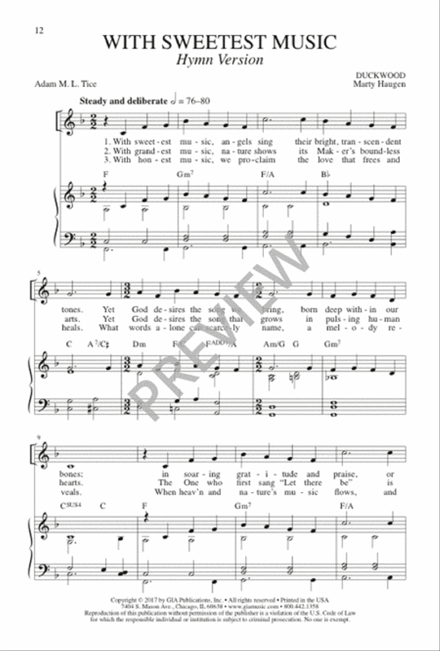 With Sweetest Music 4-Part scores gallery preview page 13
