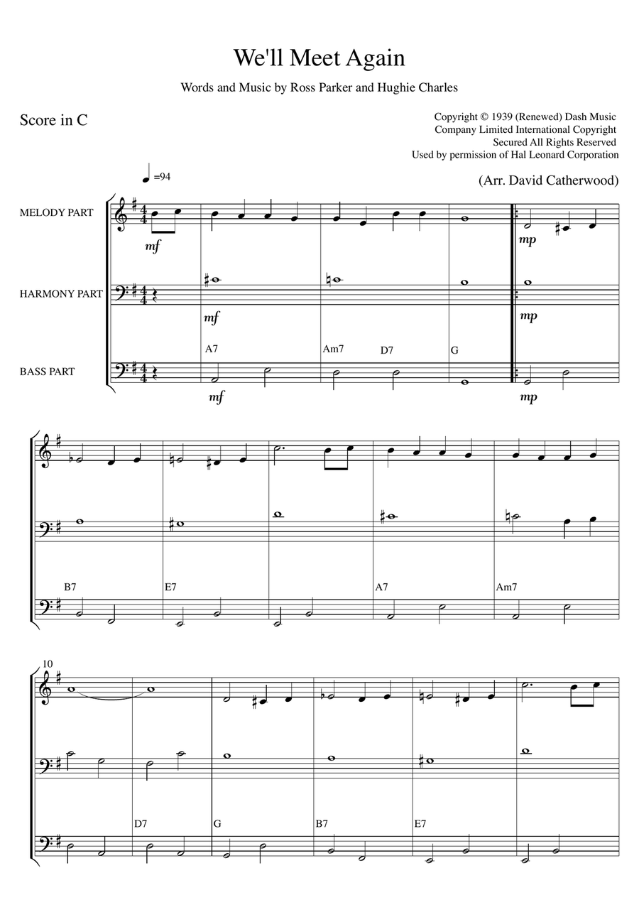 We'll Meet Again Small Ensemble scores gallery preview page 5
