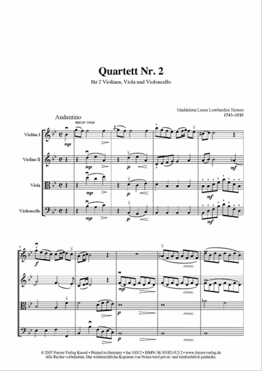 Streichquartett Nr. 2 String Quartet scores gallery preview page 2