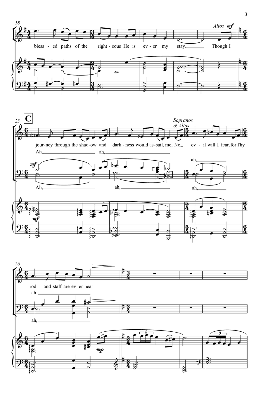 The Lord Is My Shepherd 4-Part scores gallery preview page 3