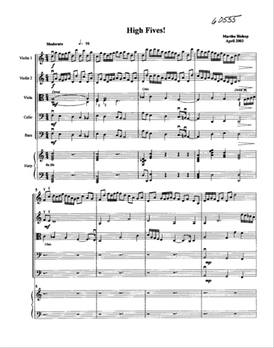 High Fives! Orchestra scores gallery preview page 2