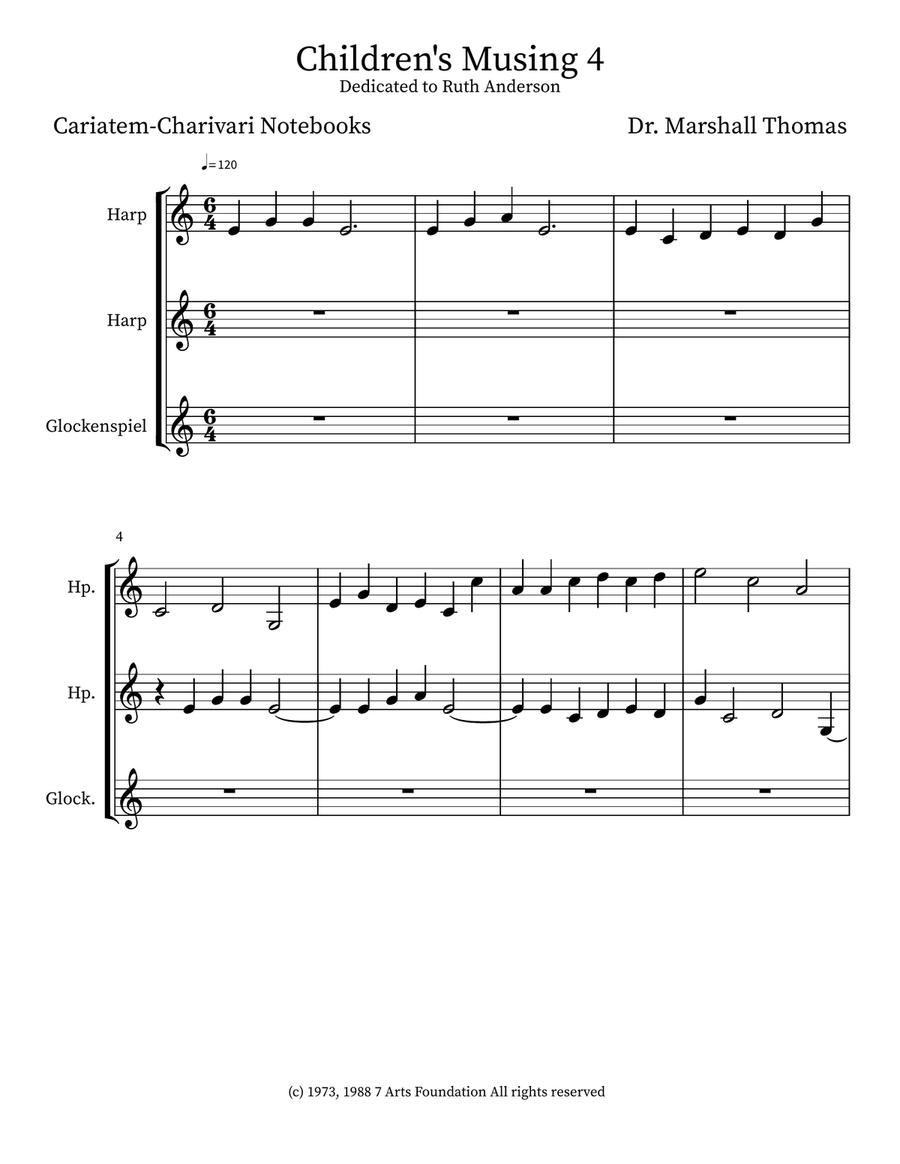 Children's Musing 4 Small Ensemble scores gallery preview page 1