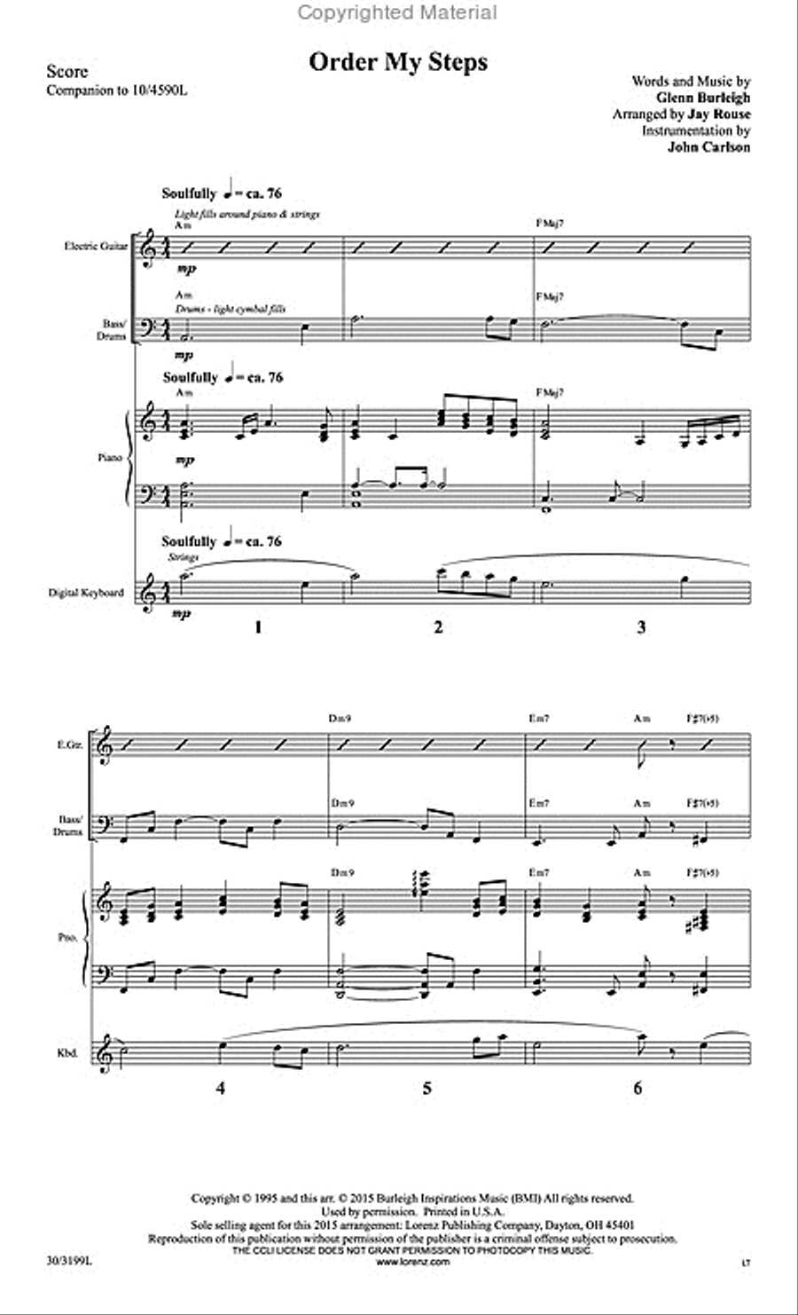 Order My Steps - Rhythm Score and Parts Choir scores gallery preview page 2