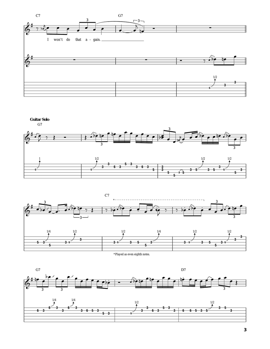 Papa Ain't Salty Papa Ain't Salty Electric Guitar scores gallery preview page 3