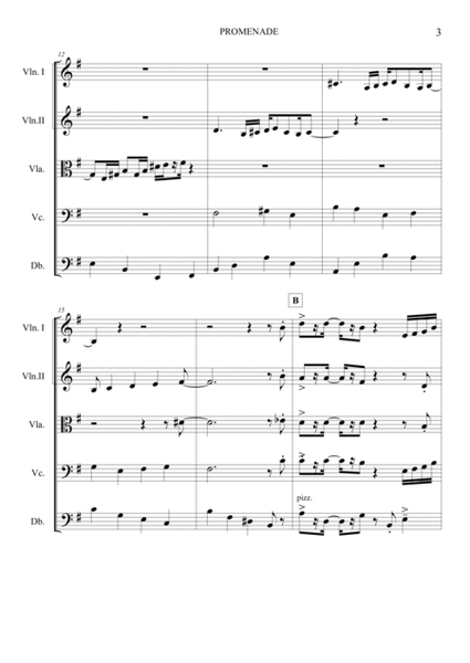 Promenade (set of string parts & score)