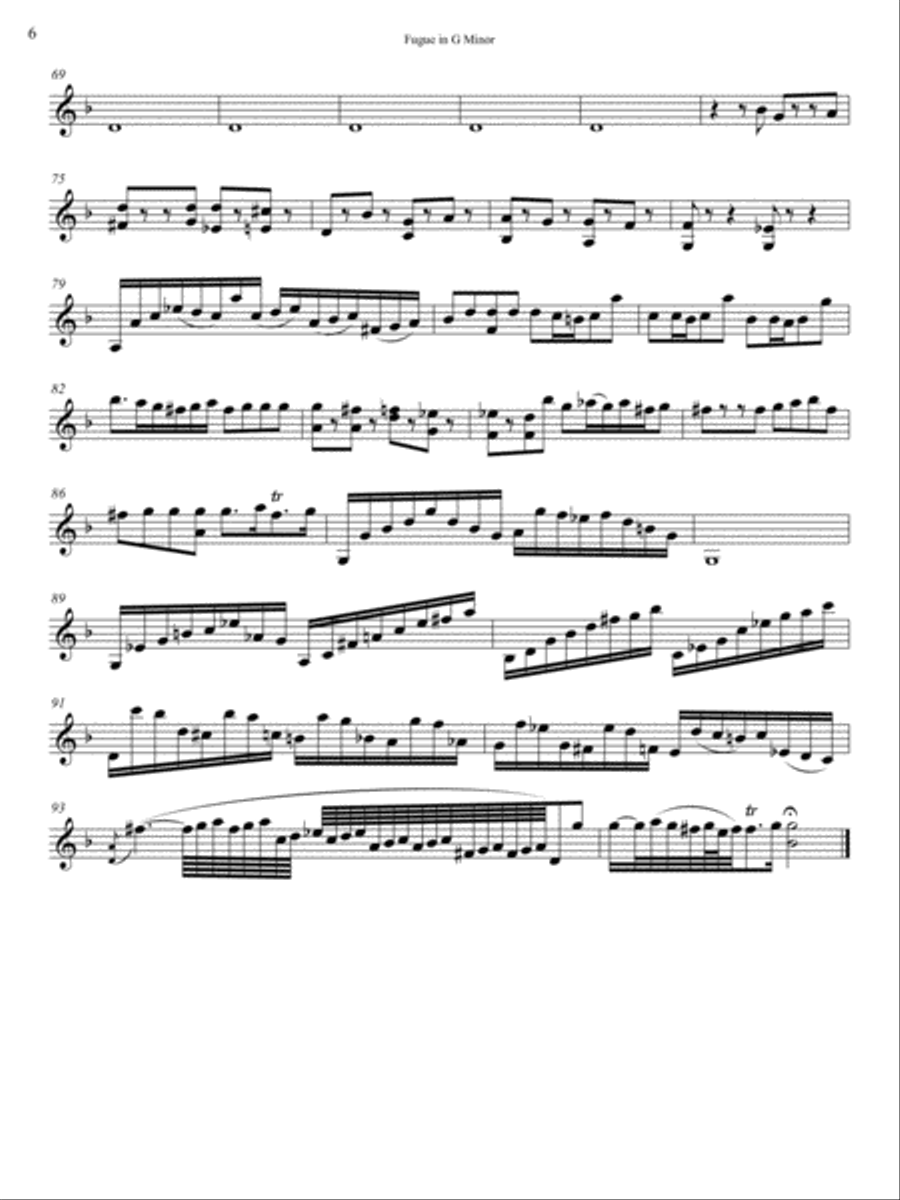 Bachfor2 Volume 1, Three Fugues, Violin 1, clean version String Duet scores gallery preview page 6