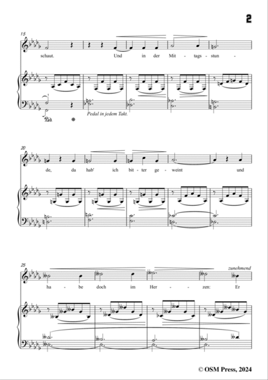 A. Jensen-Ich habe,bevor der Morgen,Op.30 No.2,in D flat Major Voice scores gallery preview page 3