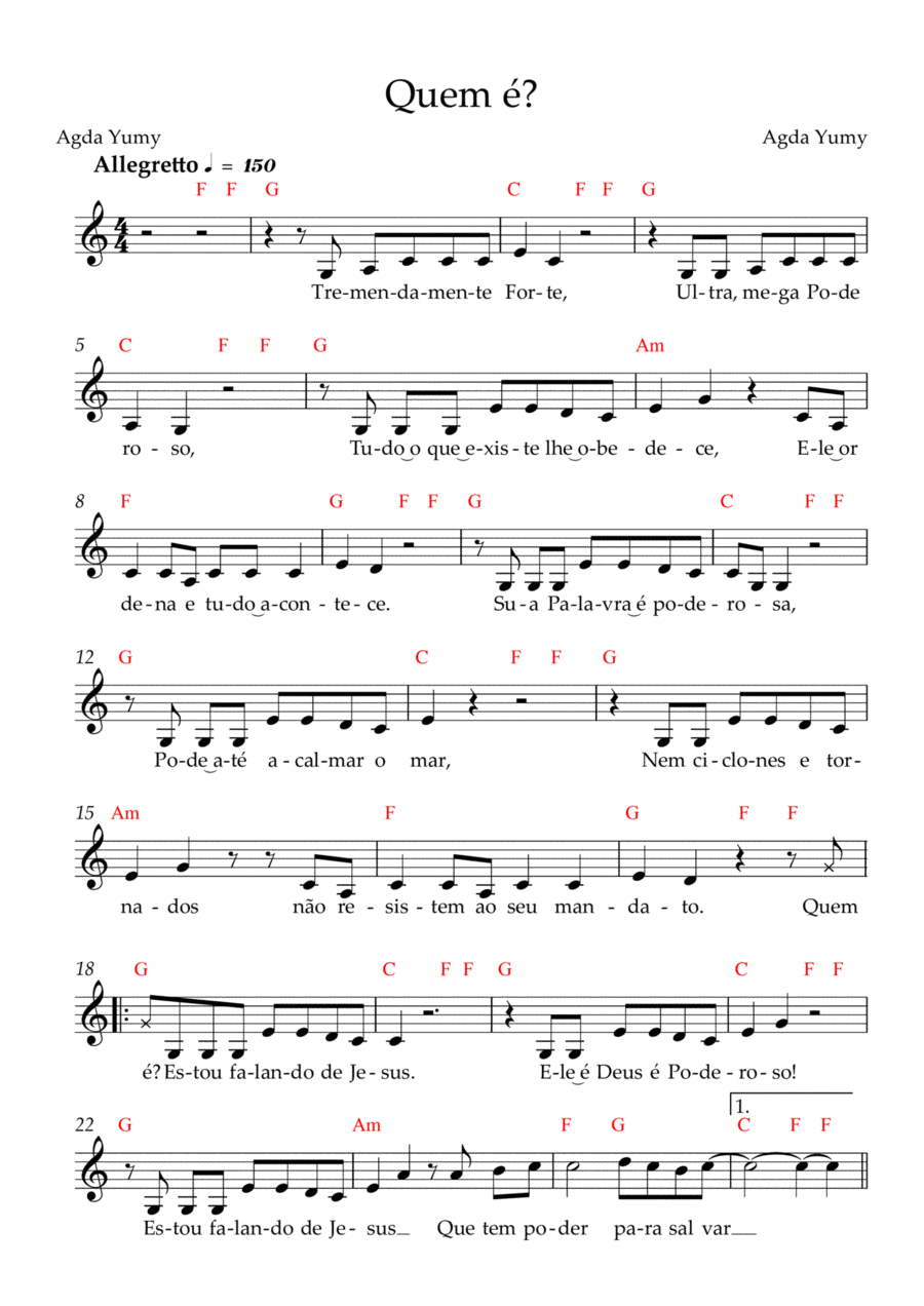 Quem é? Piano scores gallery preview page 1