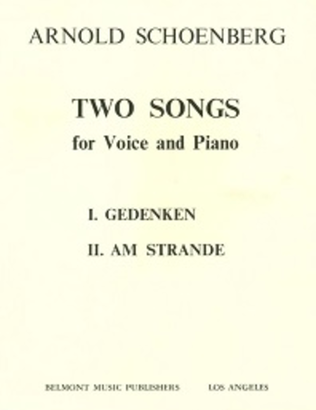 Book cover for Two Early Songs: Gedenken, Am Strande