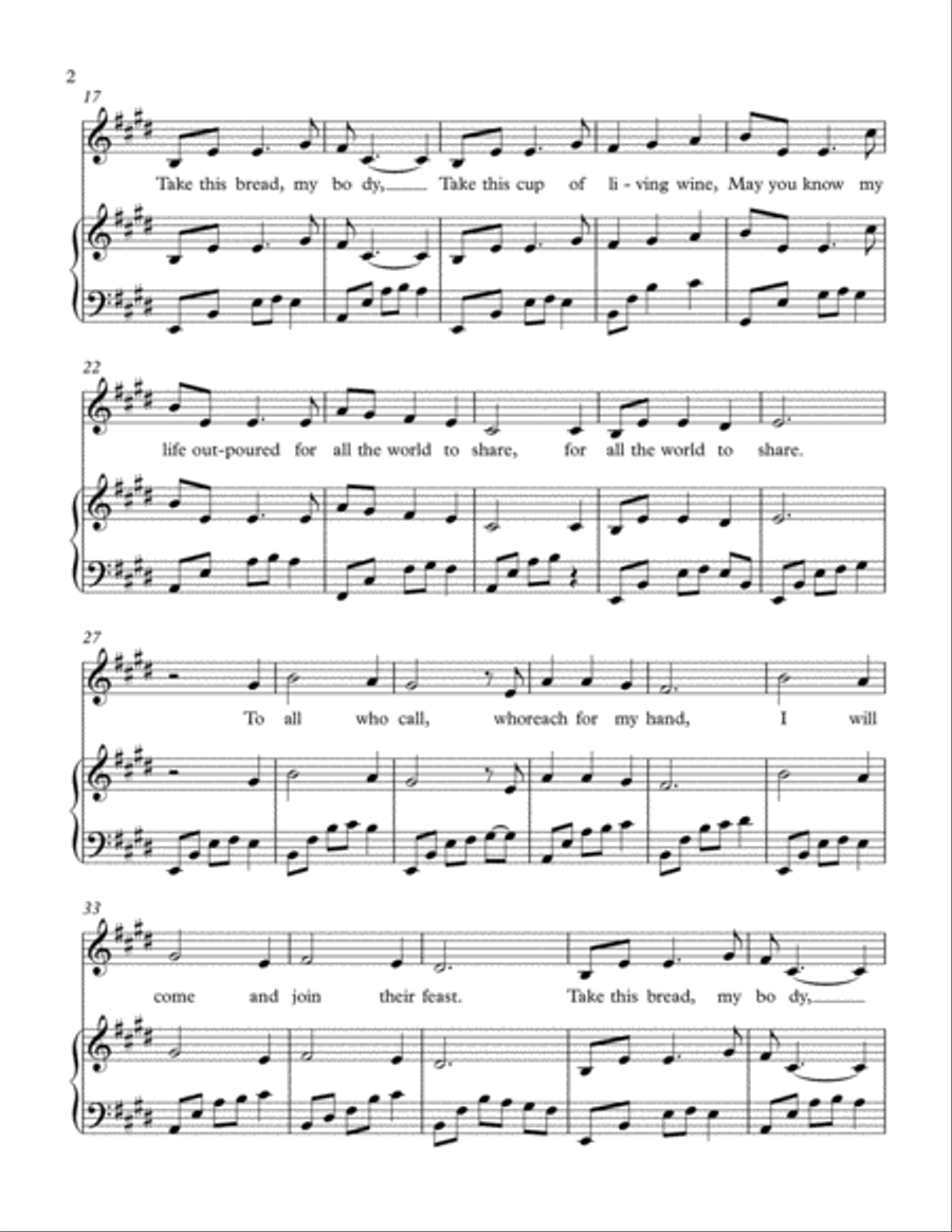 Take This Bread Voice scores gallery preview page 2