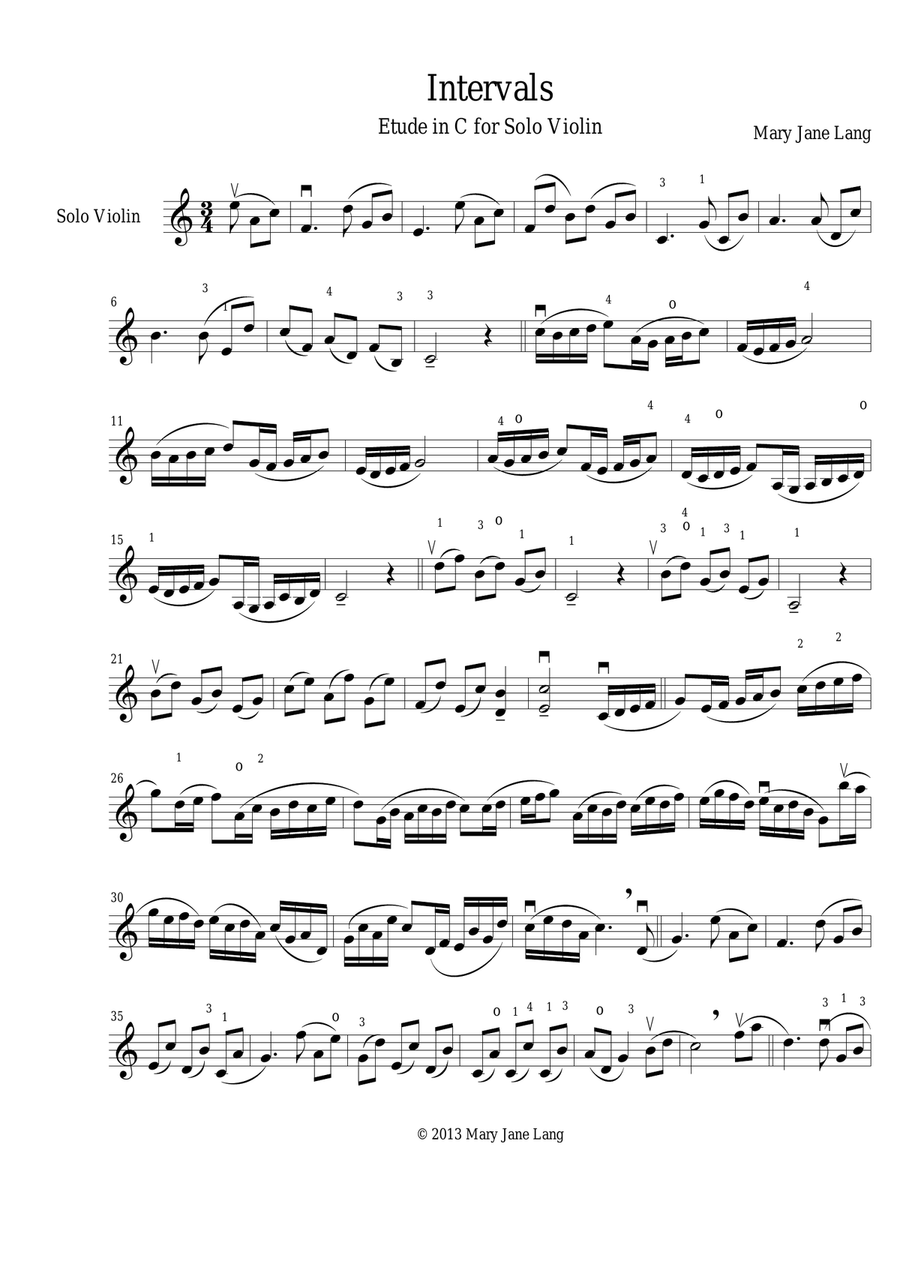 Intermediate Etudes for Solo Violin, Volume I Violin Solo scores gallery preview page 4