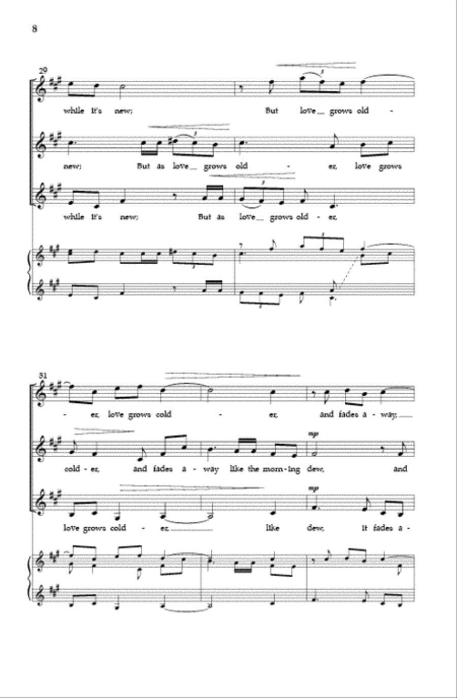 I Am In Love SSA scores gallery preview page 7
