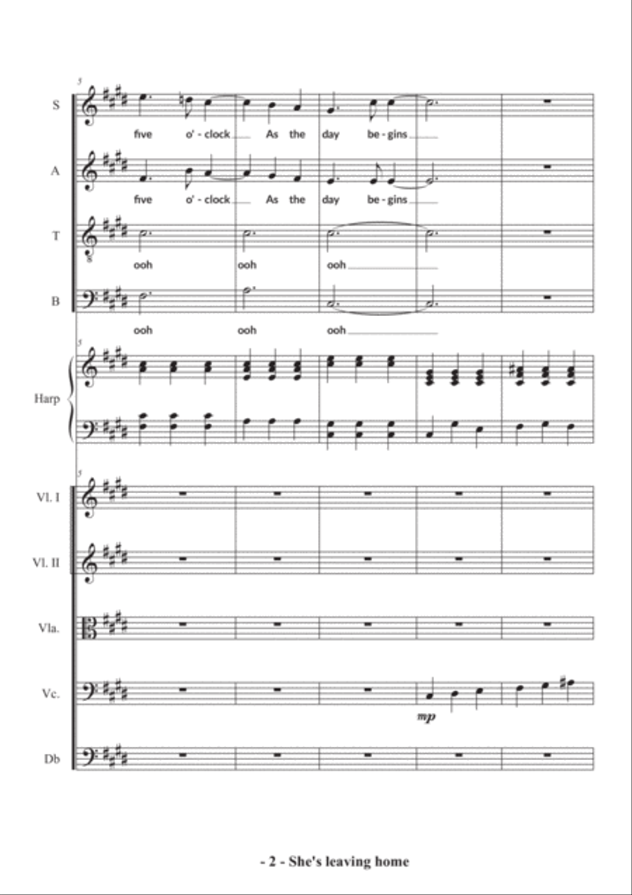 She's Leaving Home 4-Part scores gallery preview page 2