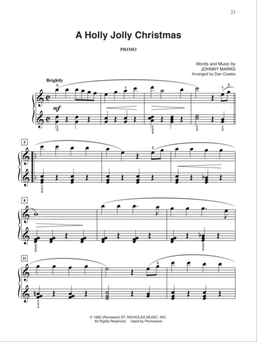 Dan Coates Popular Piano Library -- Duets for Christmas Small Ensemble scores gallery preview page 5