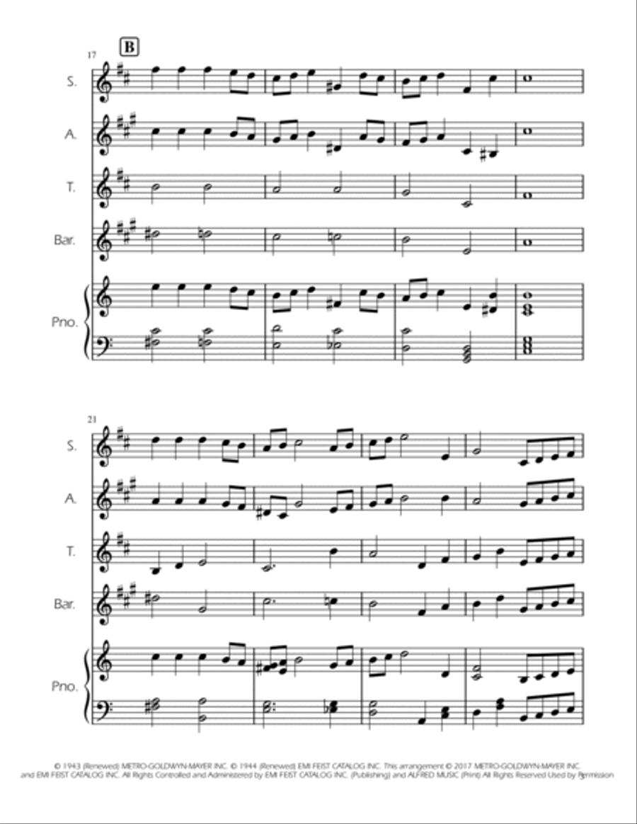 Have Yourself A Merry Little Christmas Saxophone Quartet scores gallery preview page 3