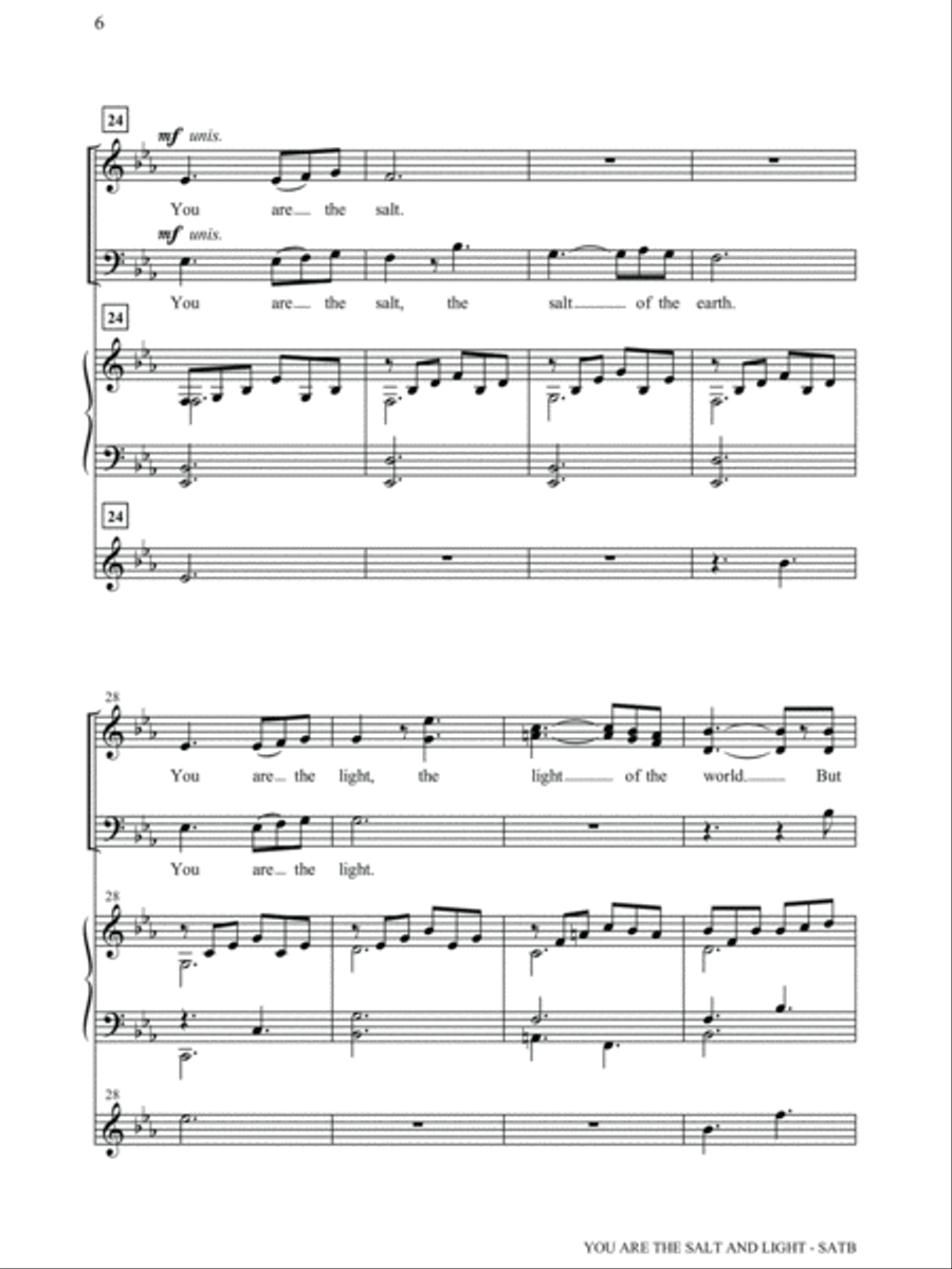 You Are The Salt And The Light 4-Part scores gallery preview page 4