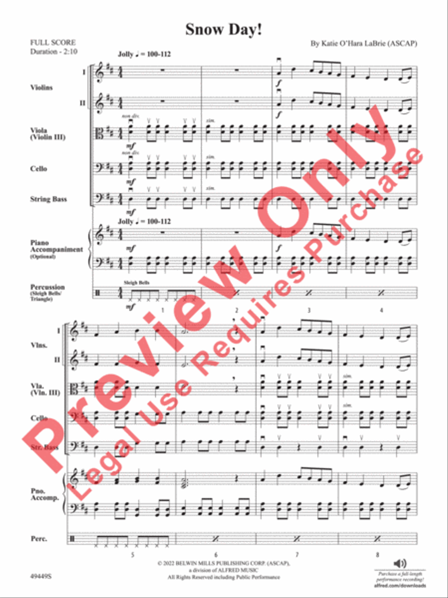 Snow Day Snow Day String Orchestra scores gallery preview page 3