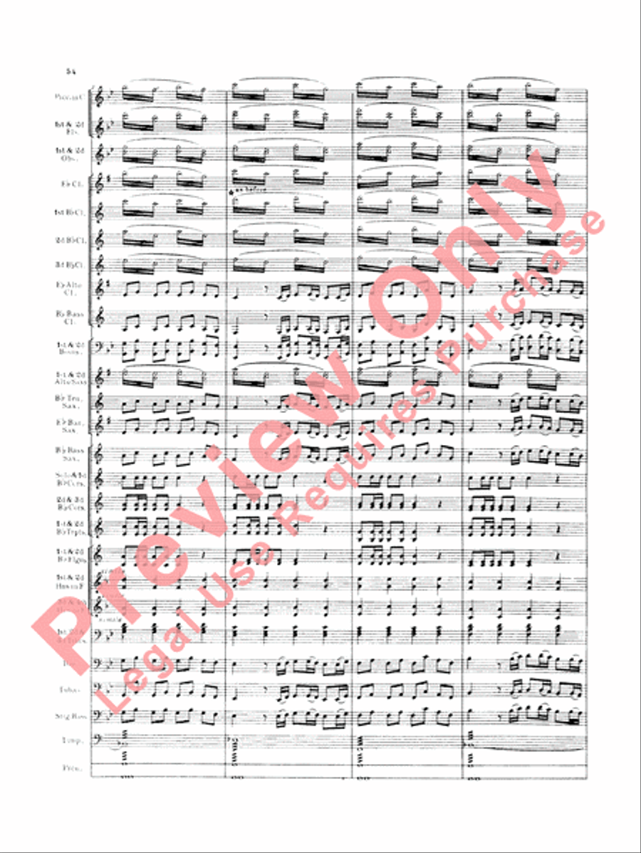 Italian in Algiers (Overture) Concert Band scores gallery preview page 57