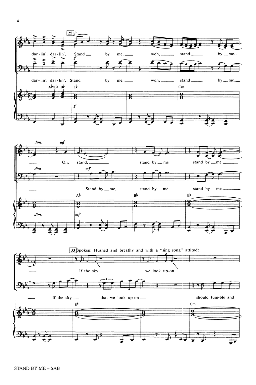 Stand By Me (arr. Roger Emerson) 3-Part scores gallery preview page 3