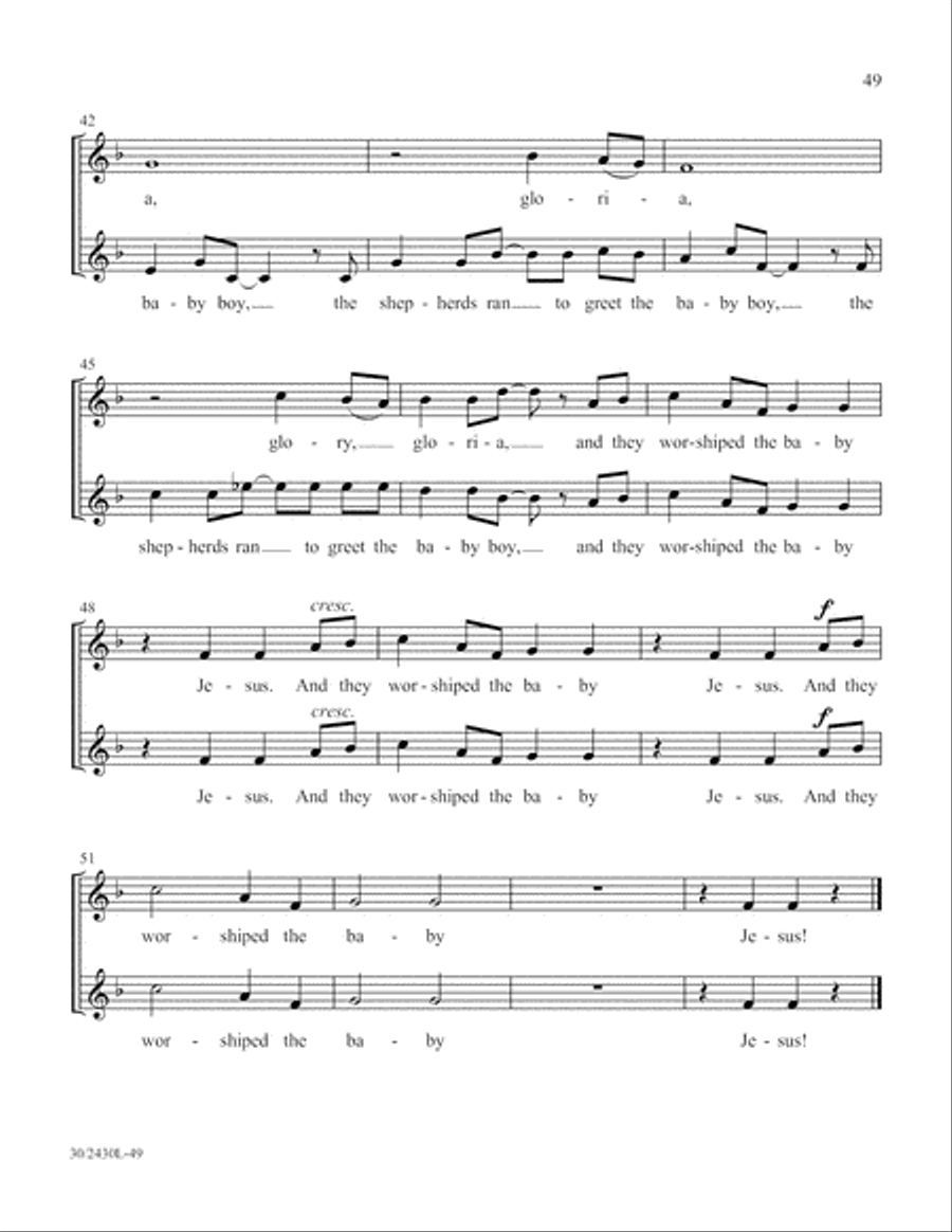 Simply Spirituals Unison Choir scores gallery preview page 50