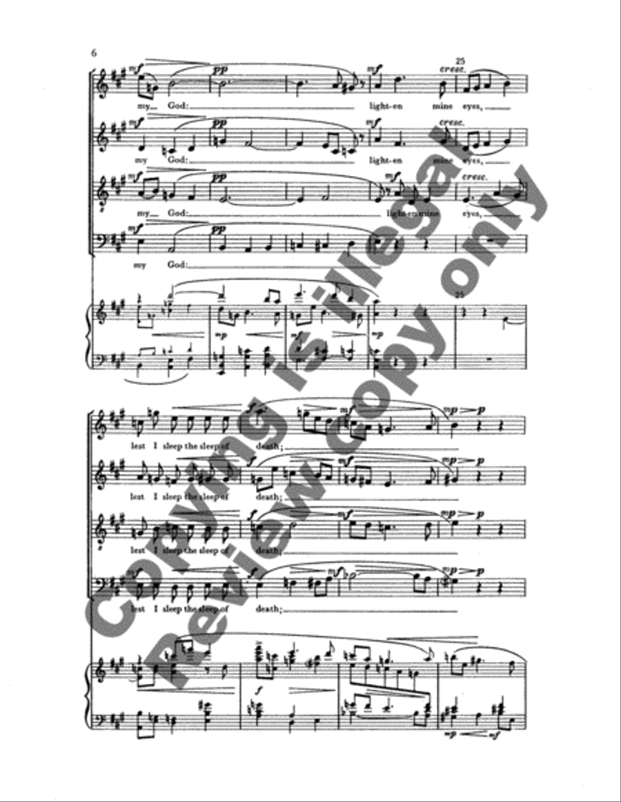 Two Psalms and a Proverb: 3. How Long Wilt Thou Forget Me, O Lord 4-Part scores gallery preview page 10