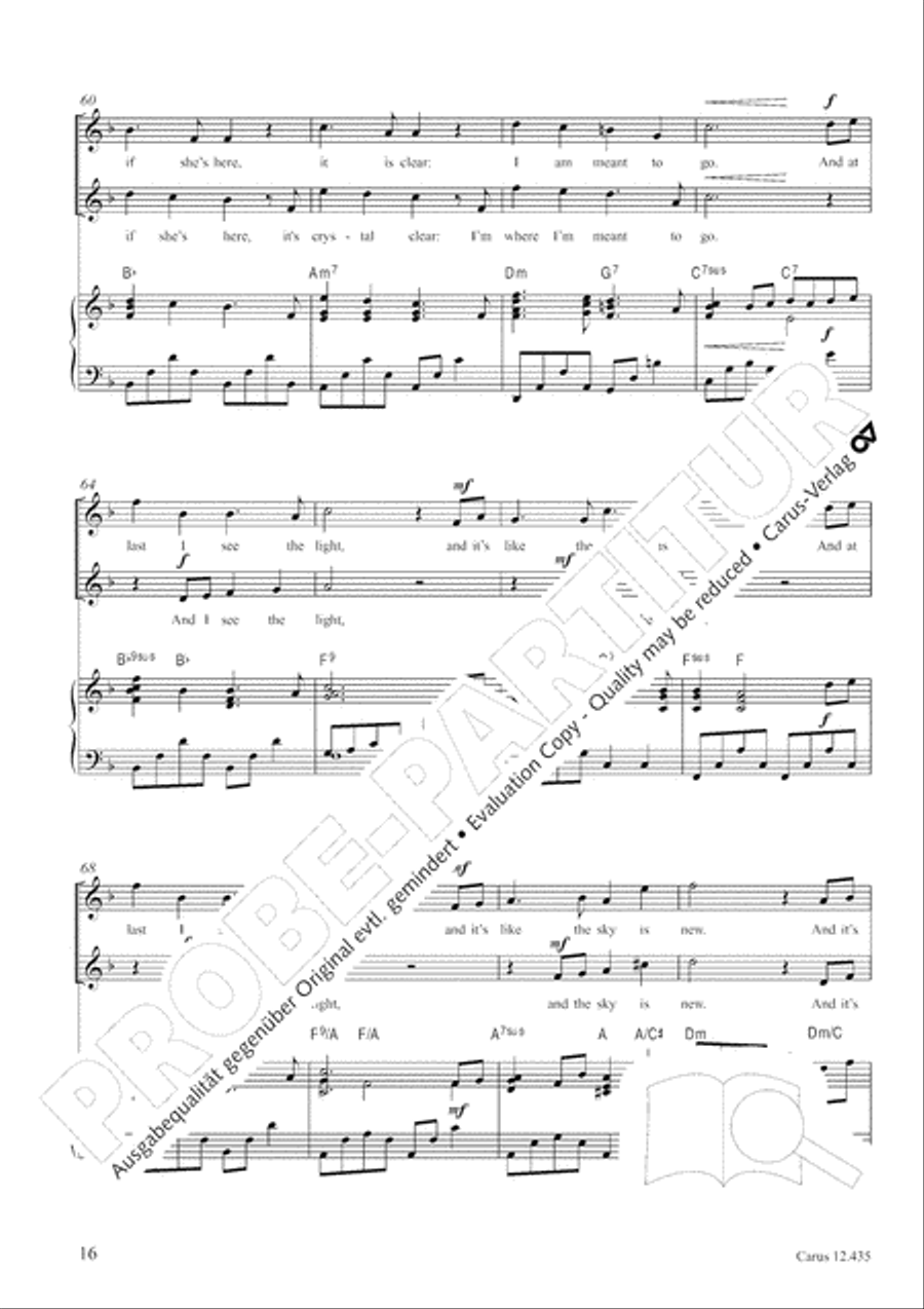 Songs from Disney films (Mary Poppins / The little Mermaid / Tangled). chorissimo! MOVIE vol. 3 Choir scores gallery preview page 17