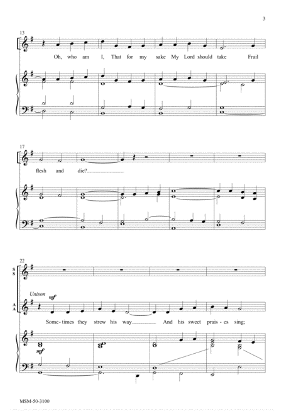 My Song Is Love Unknown My Song Is Love Unknown SSAA scores gallery preview page 3