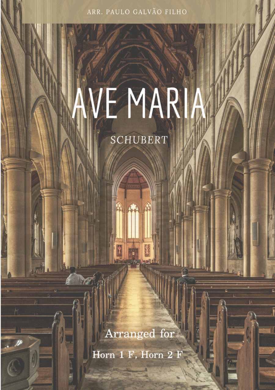AVE MARIA - SCHUBERT - HORN DUET AVE MARIA - SCHUBERT - HORN DUET Brass Duet scores gallery preview page 1