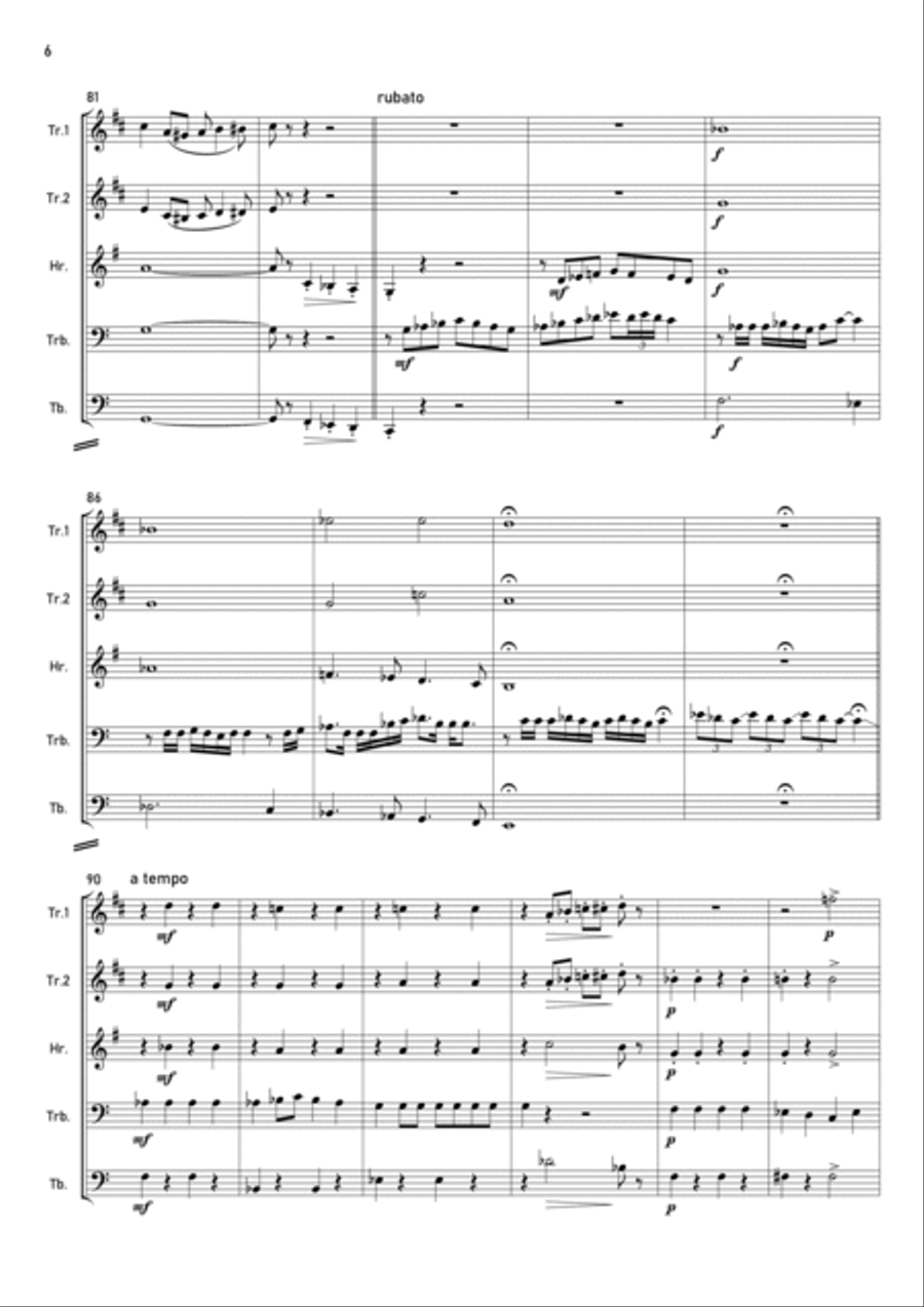 If I Were A Rich Man Brass Quintet scores gallery preview page 6