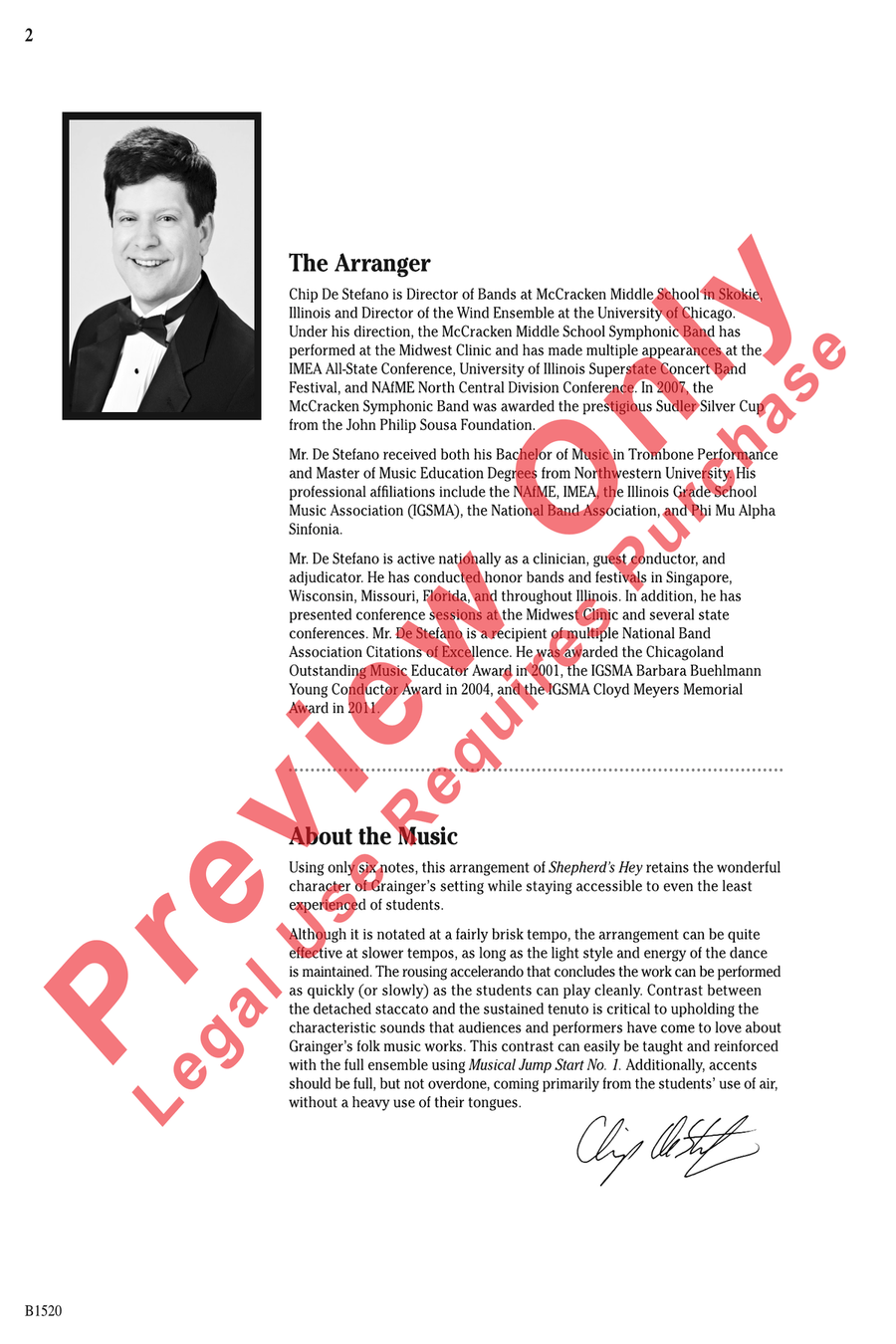 Shepherd's Hey Concert Band scores gallery preview page 2