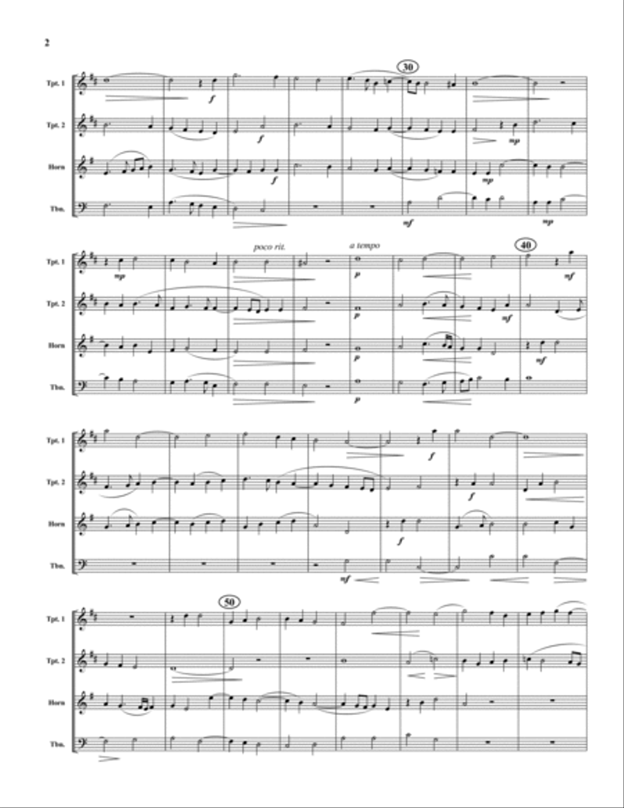 Does Sanctificatus Does Sanctificatus Brass Quartet scores gallery preview page 2