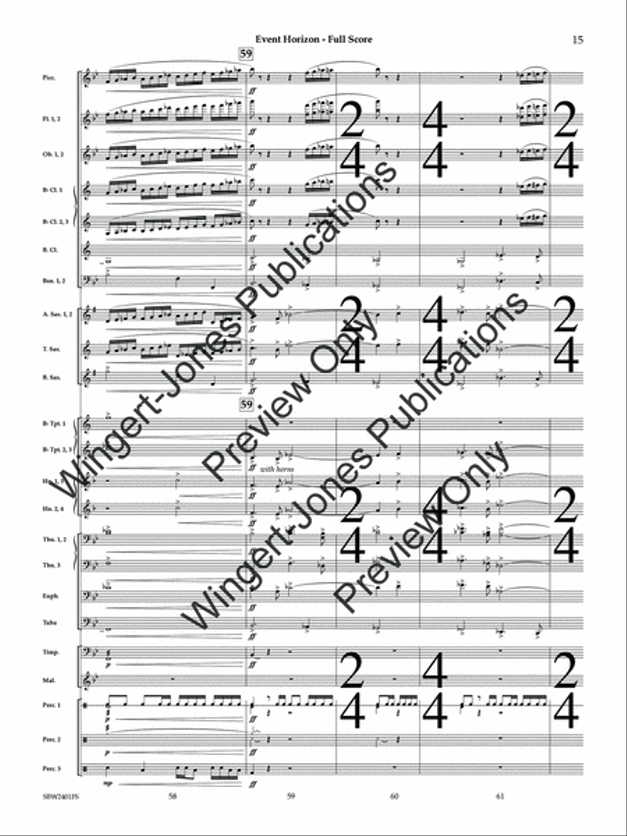 Event Horizon (Score) Concert Band scores gallery preview page 16