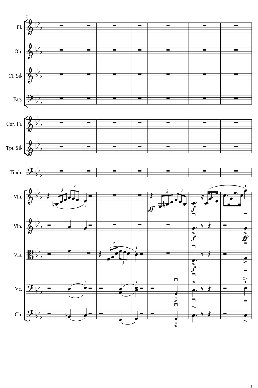 Sonate Nº5 1 º Mov. (Orchestration) Chamber Music scores gallery preview page 3