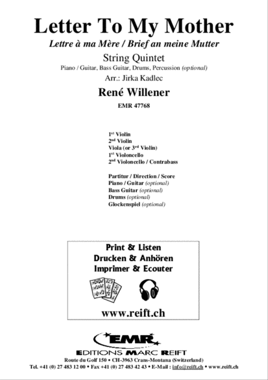 Letter To My Mother String Quintet scores gallery preview page 2
