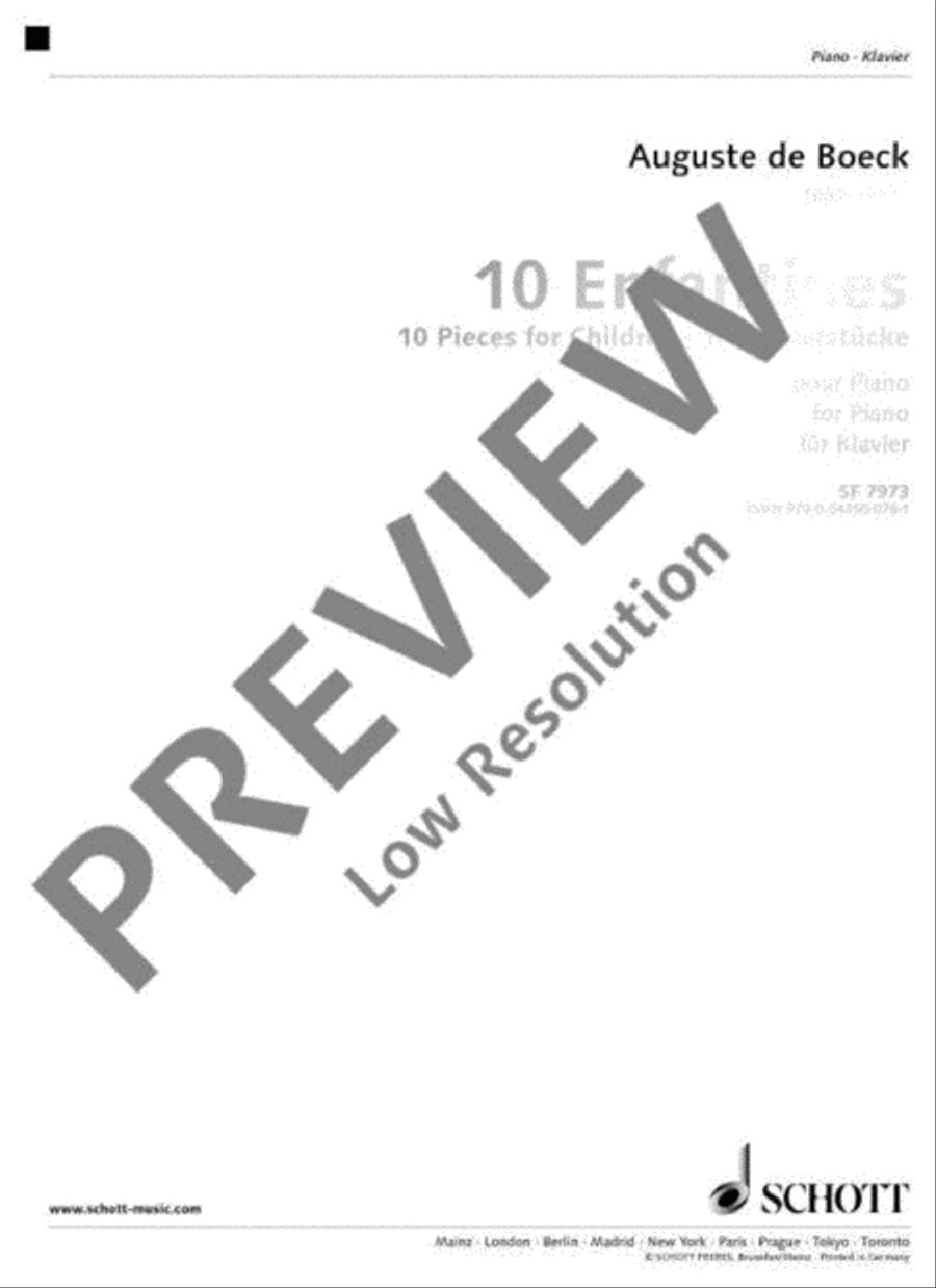 10 Pieces for Children Piano Solo scores gallery preview page 2