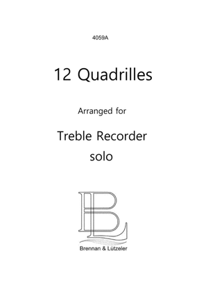 Book cover for 12 Solo Quadrilles for Treble/Alto Recorder