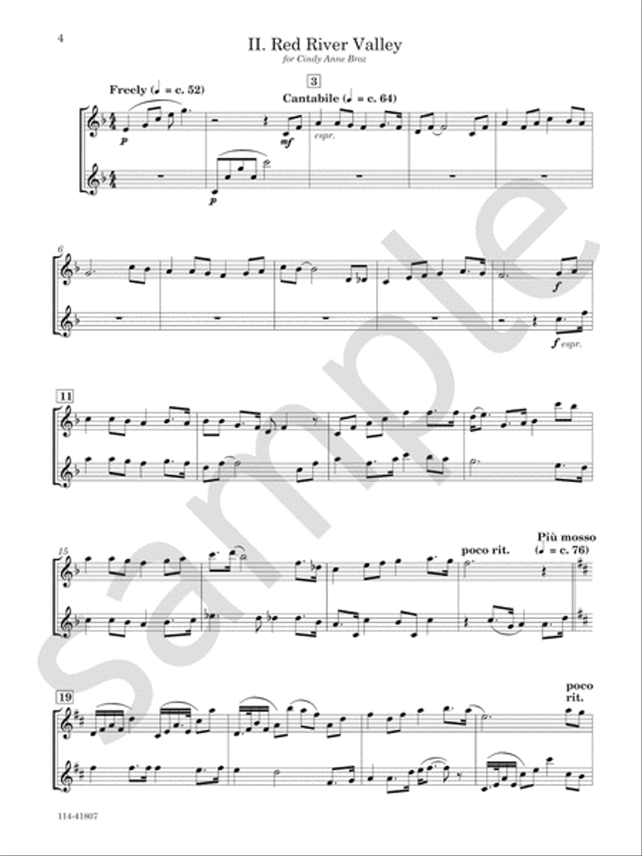 Folk Song Suite Flute Duet scores gallery preview page 4
