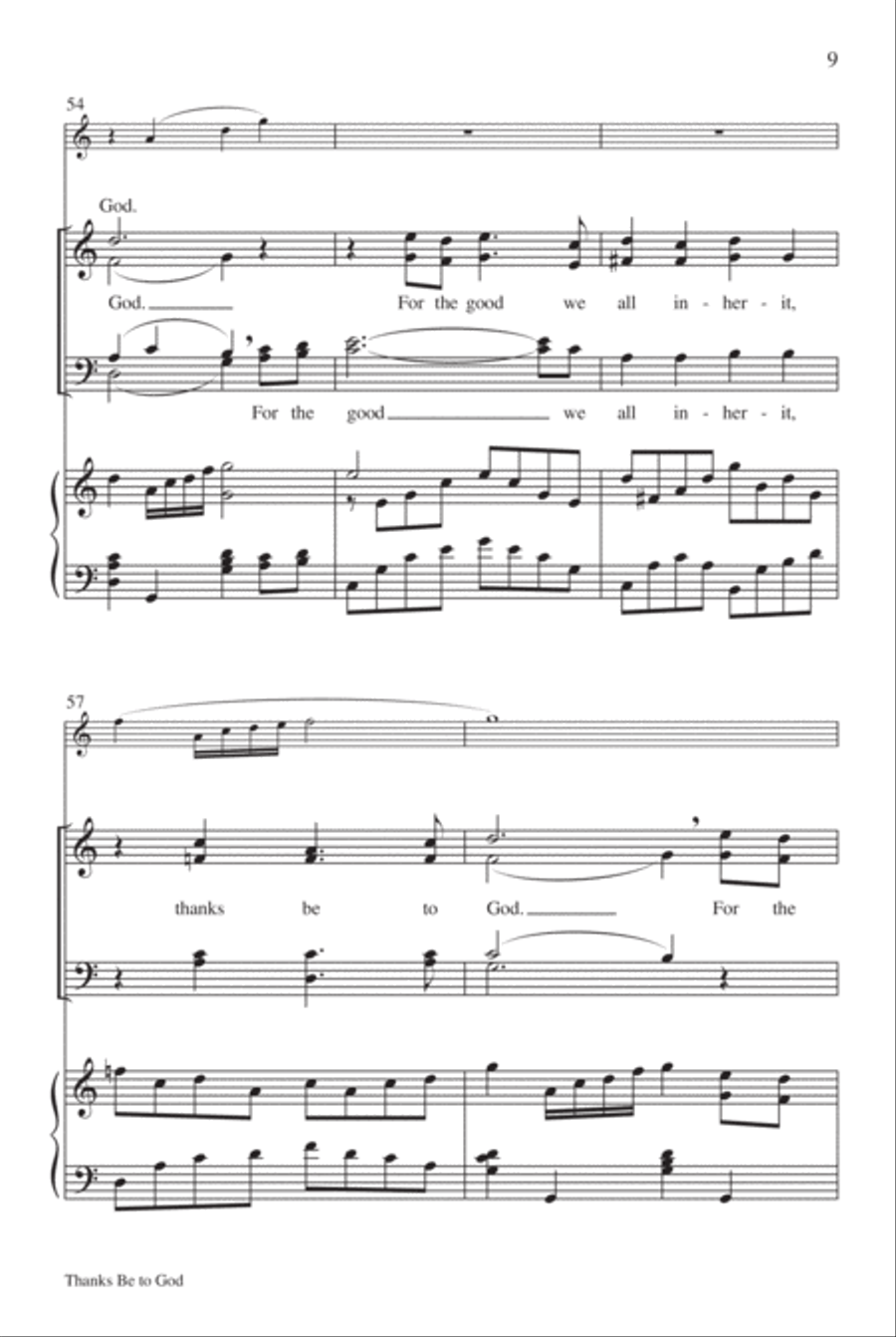 Thanks Be to God 4-Part scores gallery preview page 10