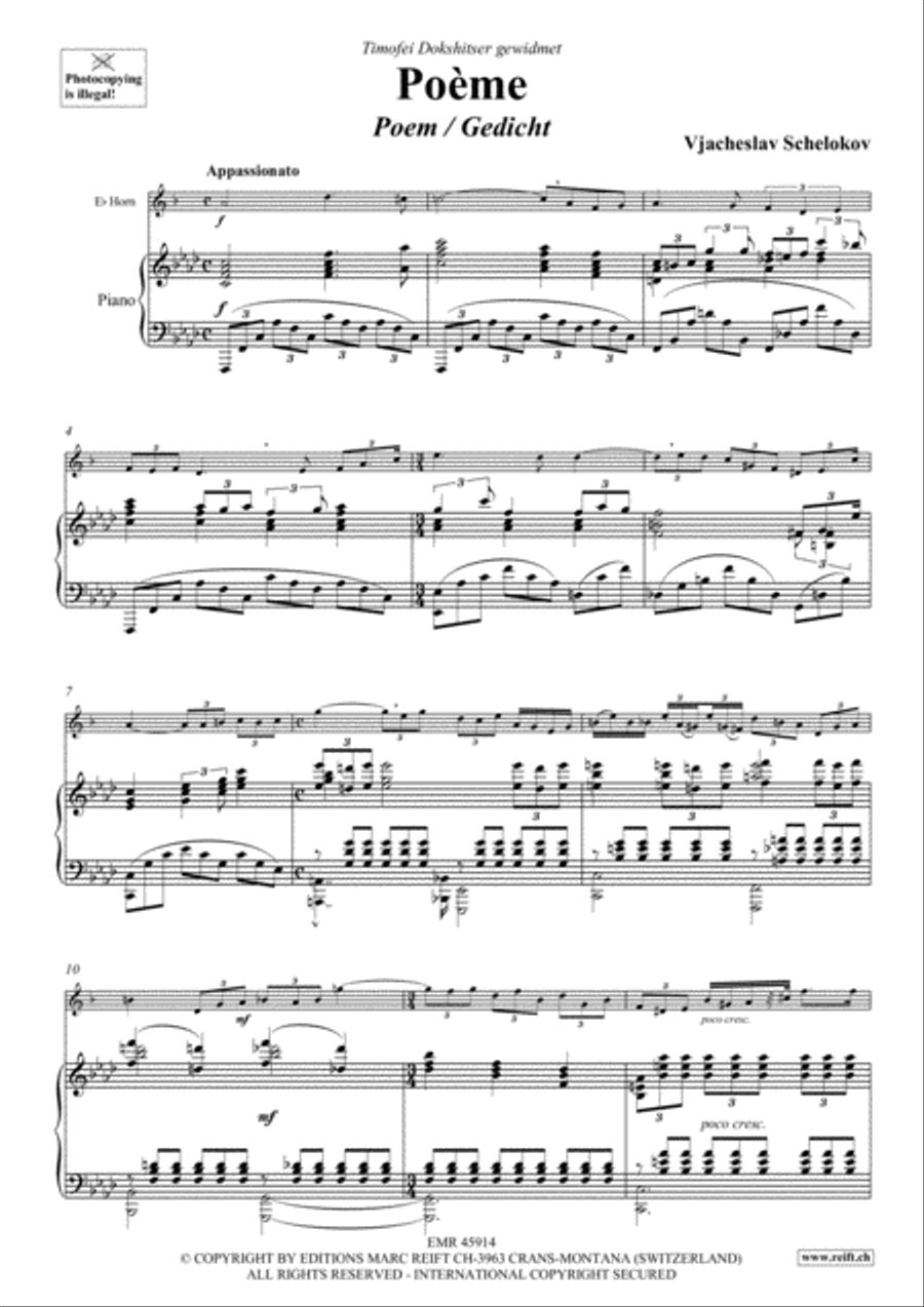 Poeme Poeme Horn scores gallery preview page 4