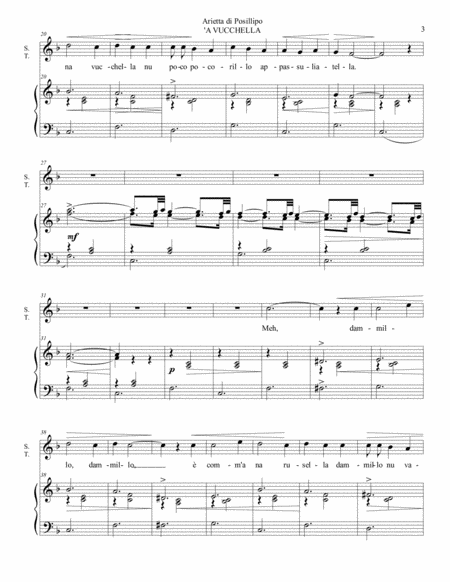 Arietta di Posillipo: 'A VUCCHELLA - F.P Tosti - For Tenor and Piano image number null