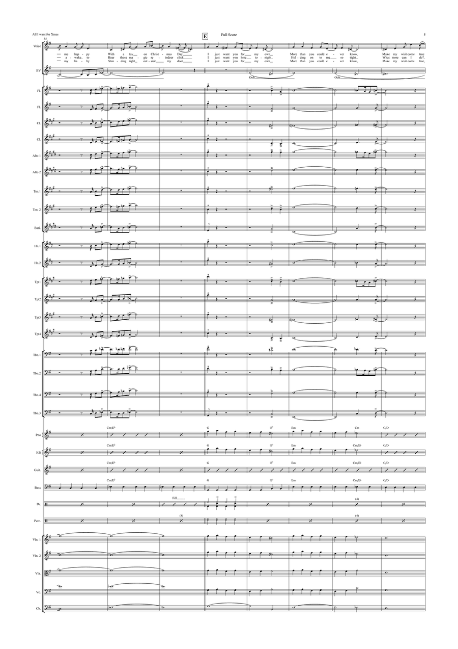 All I Want For Christmas Is You Full Orchestra scores gallery preview page 5