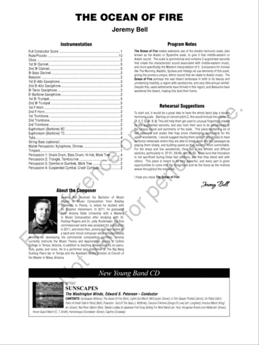 The Ocean Of Fire The Ocean Of Fire Concert Band scores gallery preview page 3