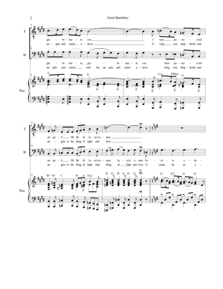 Gesu Bambino (Duet for Tenor and Bass Solo) image number null
