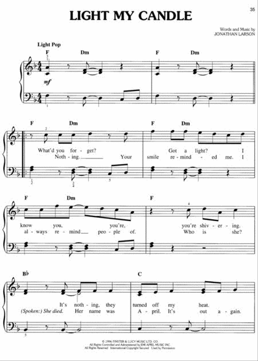 Rent Easy Piano scores gallery preview page 2