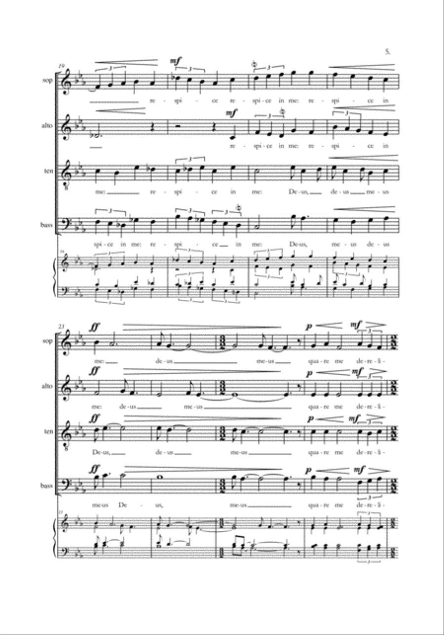 Deus Meus (Ps. 22) satb div. Divisi scores gallery preview page 3