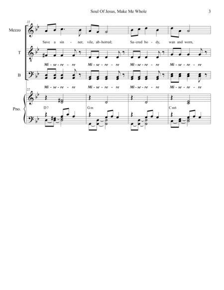 Soul Of Jesus, Make Me Whole (Mezzo Soprano with SATB) image number null